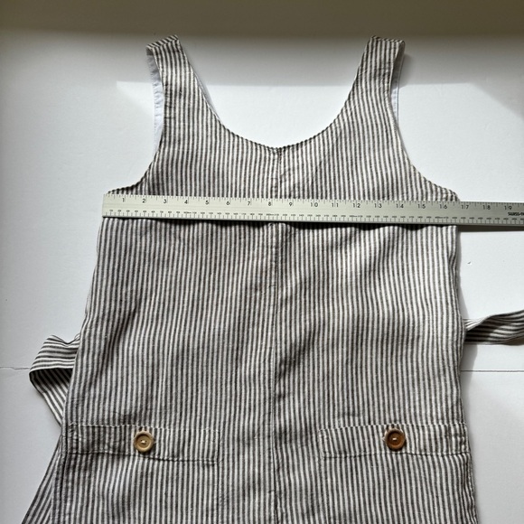 MNG Casual  Mango Jumpsuit Striped Wide Leg Seersucker 2 Pockets Lagenlook XS 2 - Picture 3 of 14